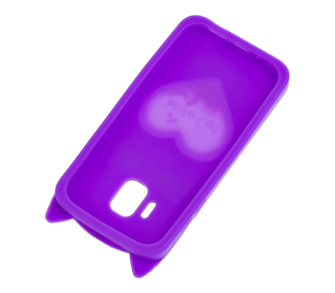 Накладка Cat 3D Heart для Samsung J2 Core (J260) фіолетова-2