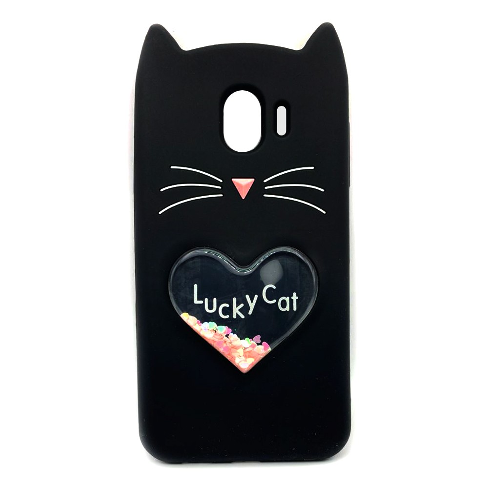 Накладка Cat 3D Heart для Samsung J4 (2018) чорна-0