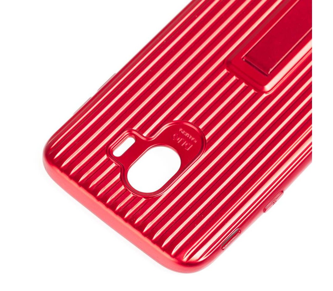Чехол Luggage c подставкой Samsung J4 (2018) (Красный)-1