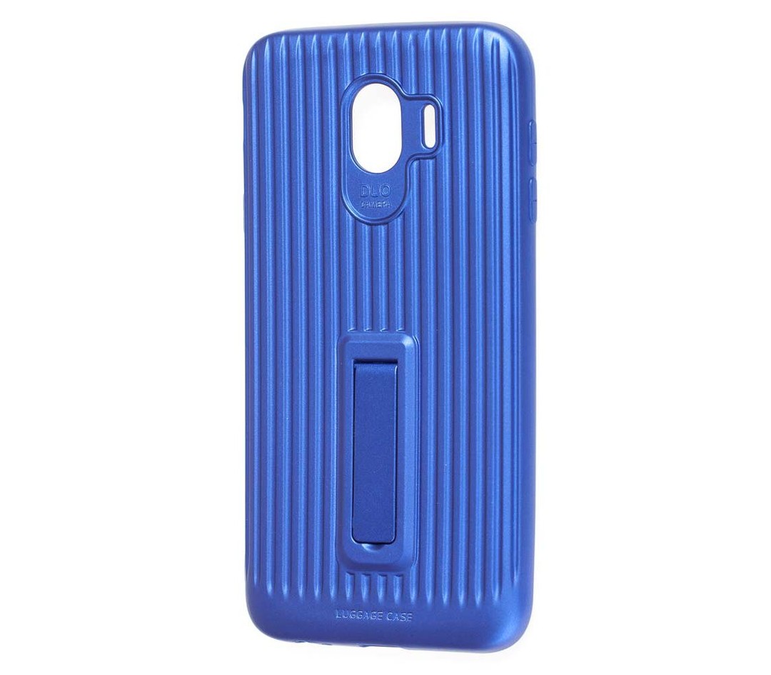 Чехол Luggage c подставкой Samsung J4 (2018) (Синий)-0