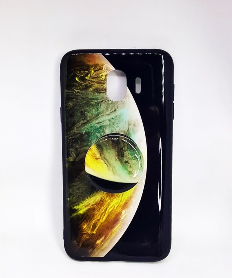 Накладка Axmart для Samsung J4 (2018) зелена планета-0