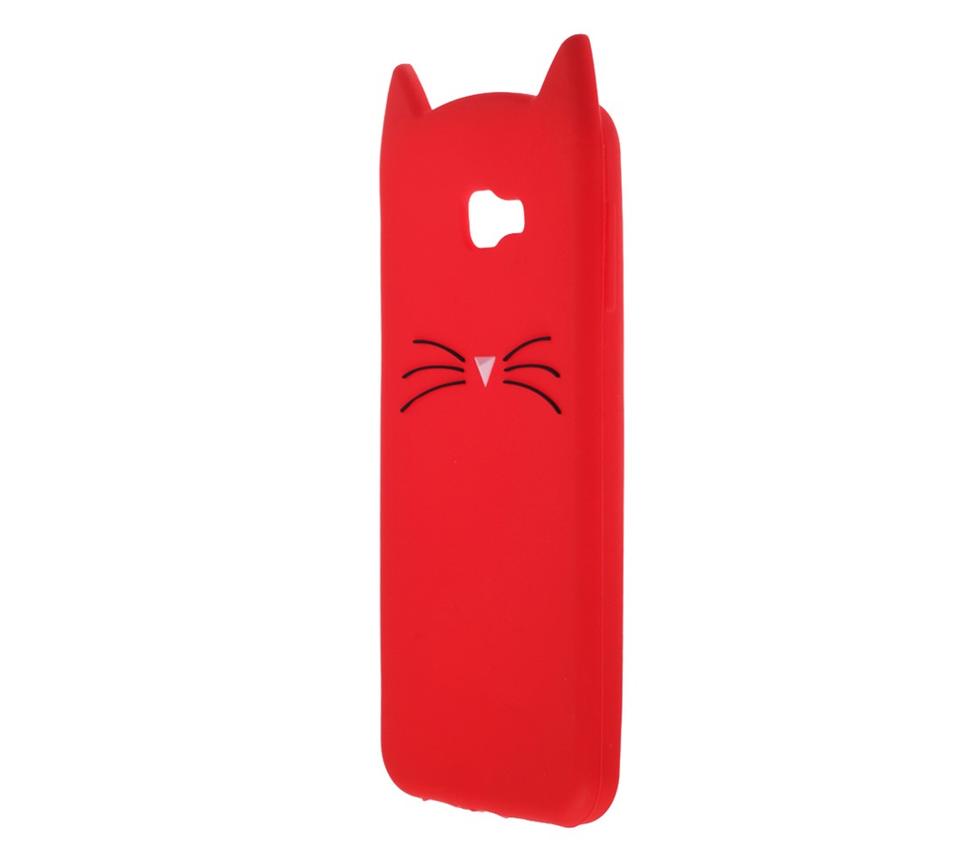 Накладка 3D Cat для Samsung J4 Plus (2018) J415 червона-0