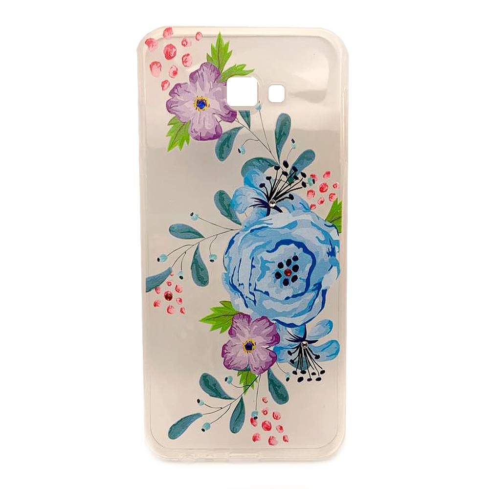 Накладка iPefet Flowers Samsung J4 Plus (2018)/J415 Блакитна квітка-0