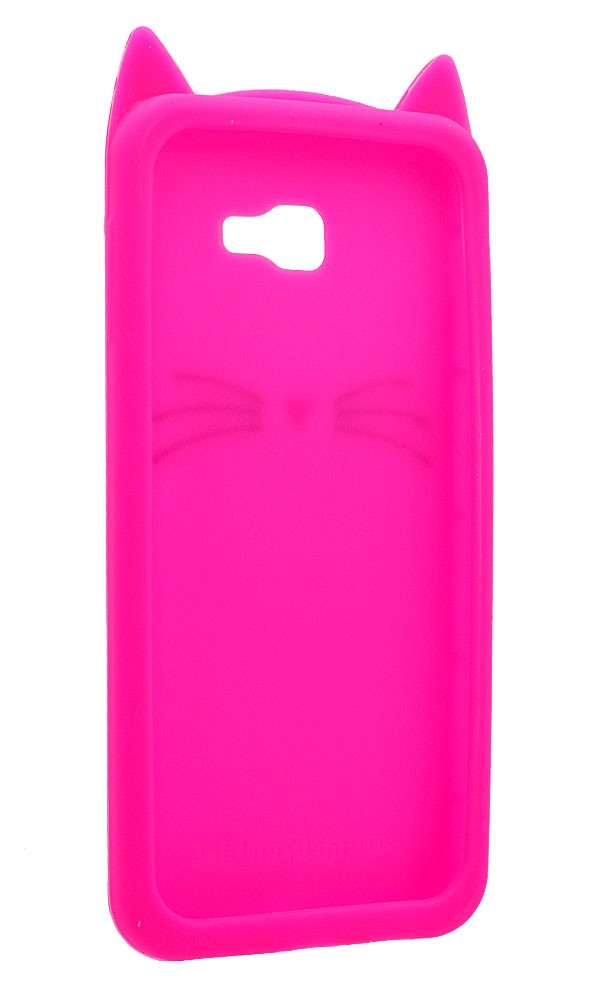 Накладка 3D Cat для Samsung Galaxy J4 Plus 2018 (J415F) малинова-2