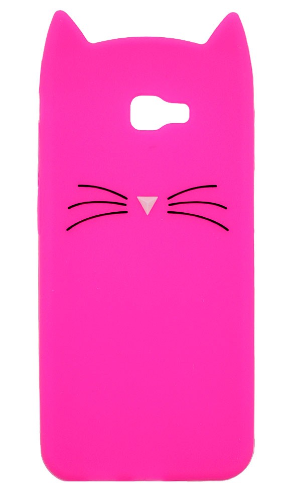 Накладка 3D Cat для Samsung Galaxy J4 Plus 2018 (J415F) малинова-0