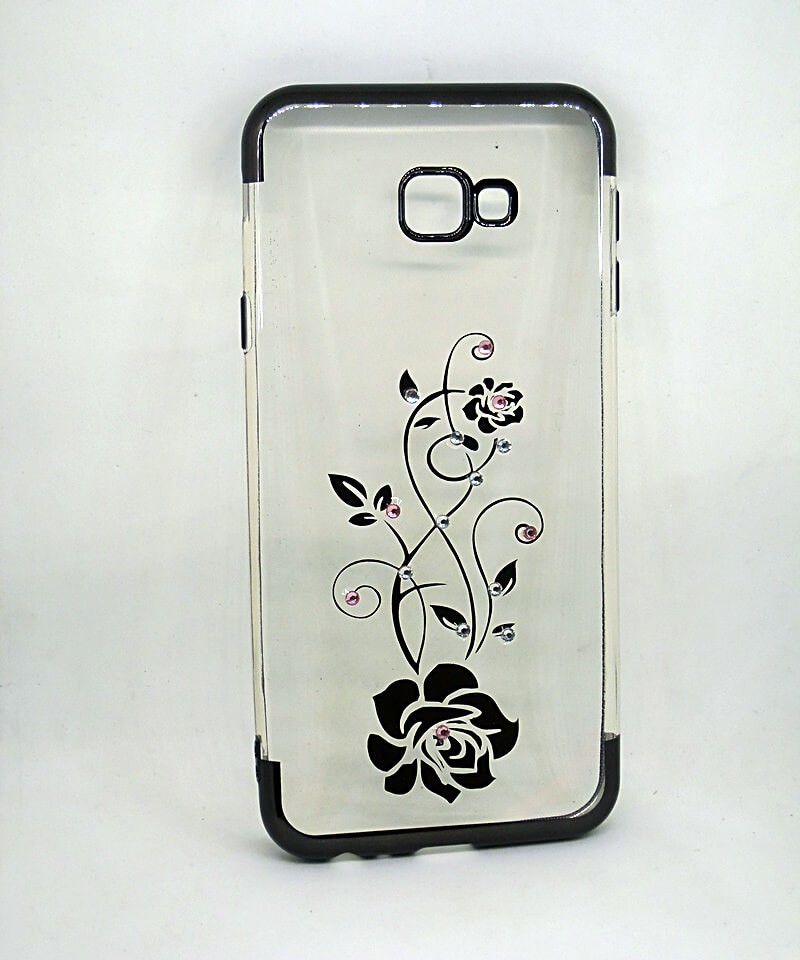 Накладка Diamond Flower SAMSUNG J4 Plus (2018) / J415F (Чорний)-0