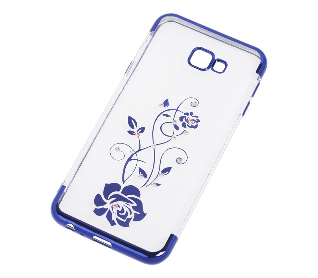 Накладка Diamond Flower SAMSUNG J4 Plus (2018) / J415F (Синій)-1