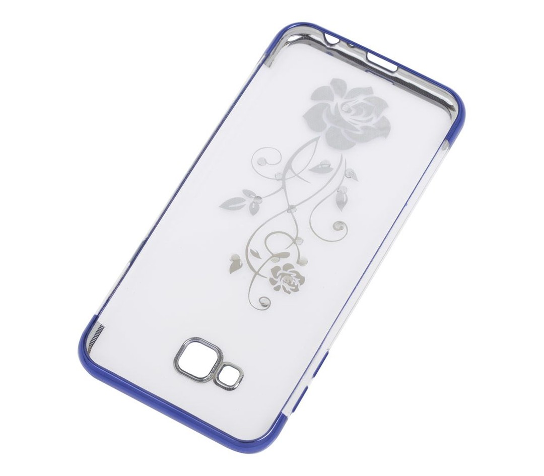 Накладка Diamond Flower SAMSUNG J4 Plus (2018) / J415F (Синій)-2