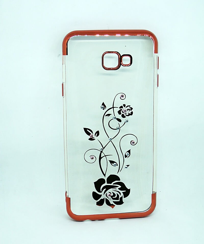 Накладка Diamond Flower SAMSUNG J4 Plus (2018) / J415F (Червоний)-0
