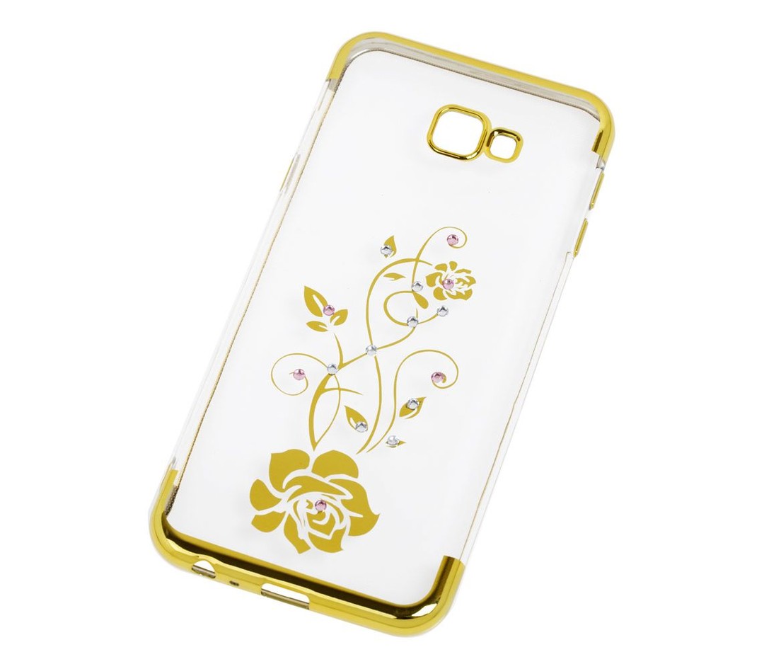 Накладка Diamond Flower SAMSUNG J4 Plus (2018) / J415F (Золото)-1