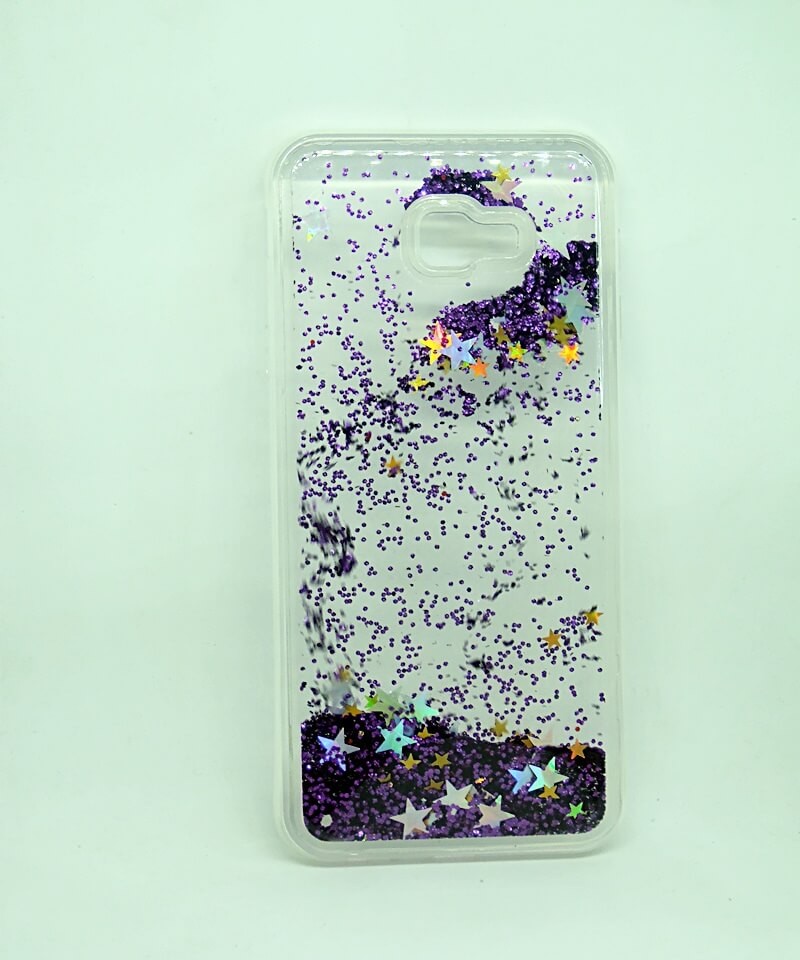 Накладка KMT для Samsung J4 Plus (2018) "Золоті зірки,фіолетовий пісок"-0