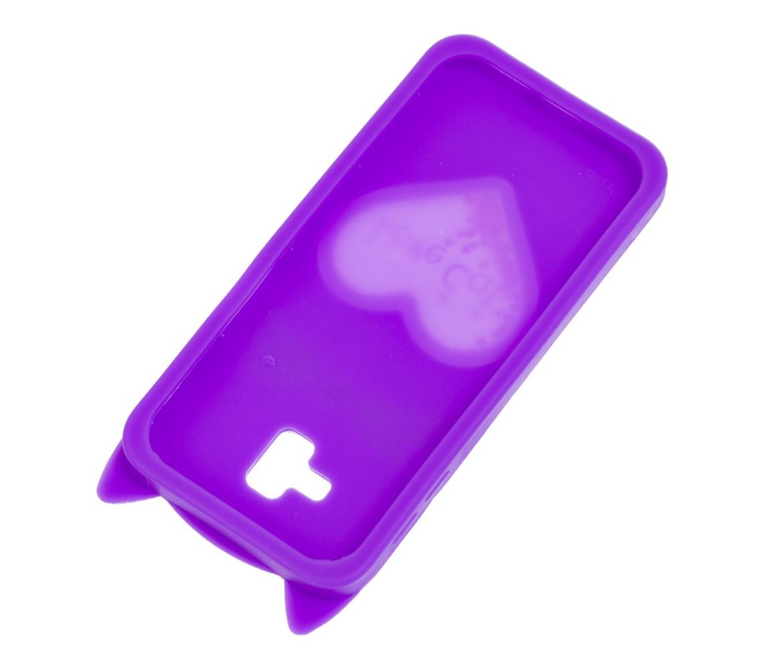 Накладка Cat 3D Heart для Samsung J4 Plus (2018) фіолетова-2