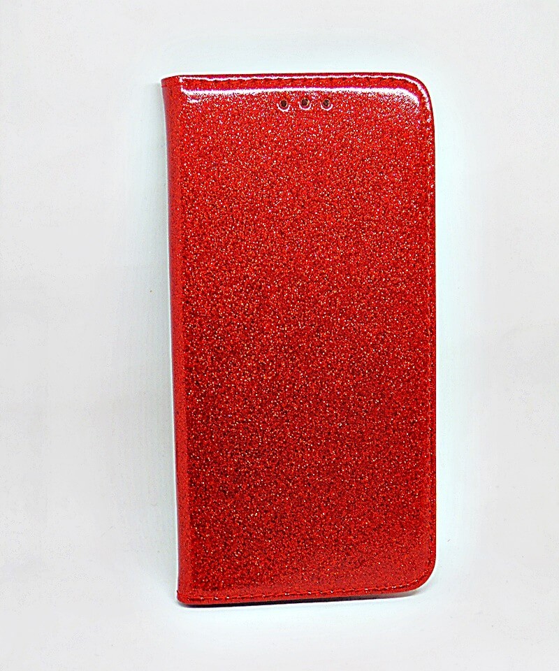 Книжка Glitter  для Meizu M6 (M711)  червона-0