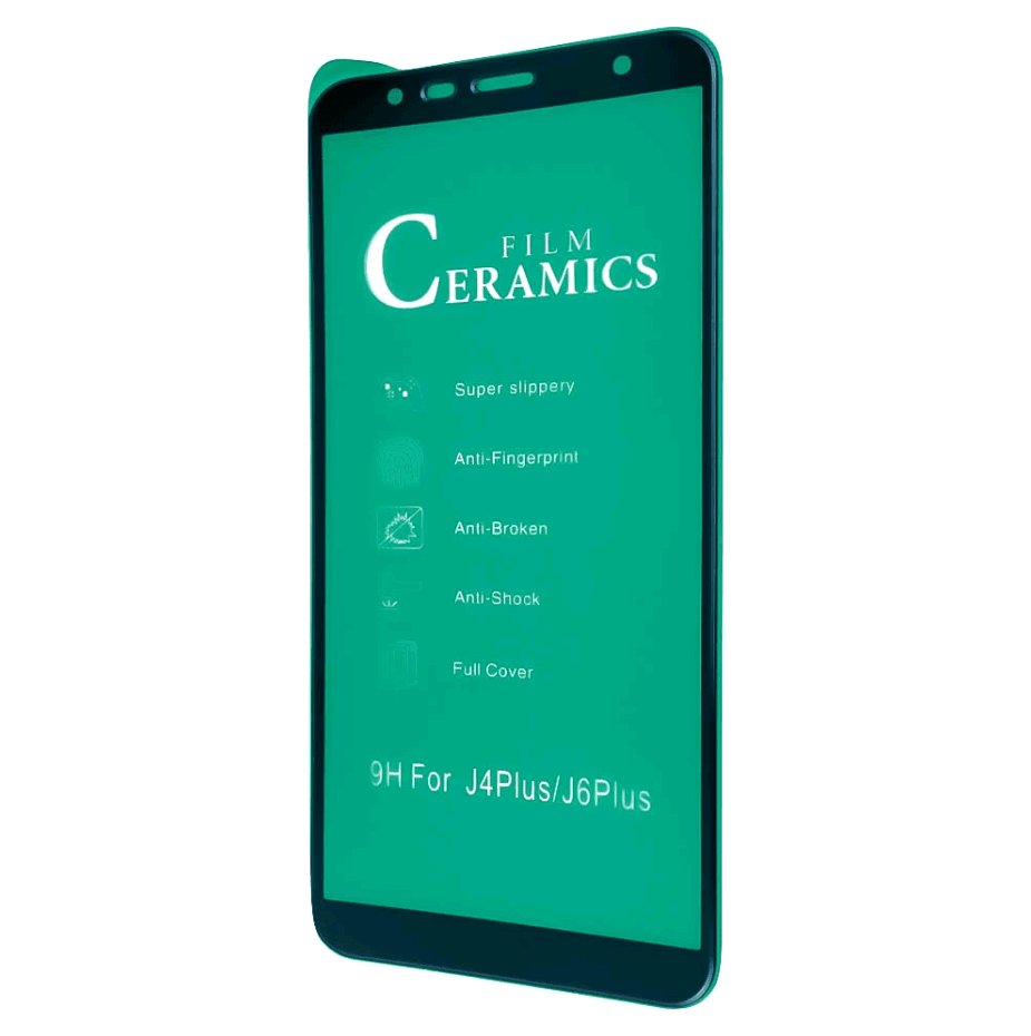 Гнучке скло Ceramic для Samsung  J4 Plus (2018) / J415 (без упаковки) (Черный)-0