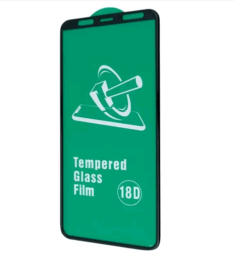 Захисне скло 18D для Samsung J6 Plus/J4 Plus силіконовою рамкою (без упаковки)-0