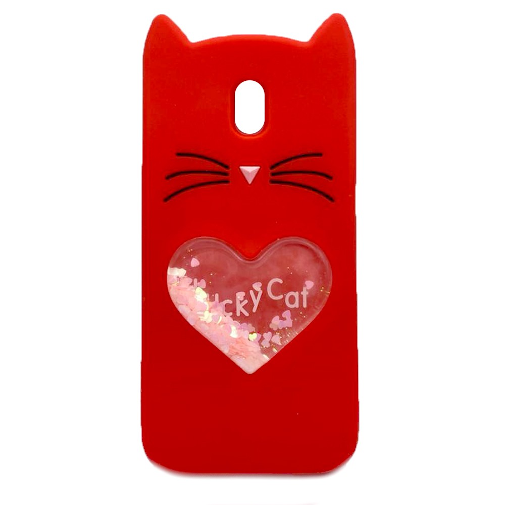 Накладка Cat 3D Heart для Samsung J5 (2017) J530 червона-0