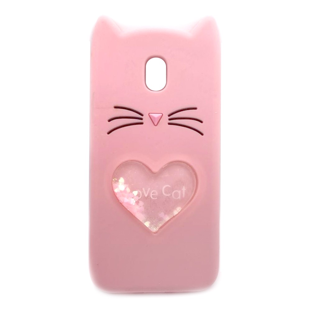Накладка 3D Cat heart Samsung J5 (2017) J530 рожева-0