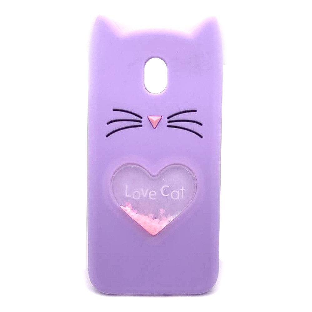 Накладка 3D Cat heart для Samsung J5 (2017) J530 бузкова-0