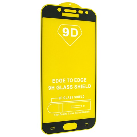 Захисне скло  9D для Samsung J5 2017 j530 з чорною рамкою-0