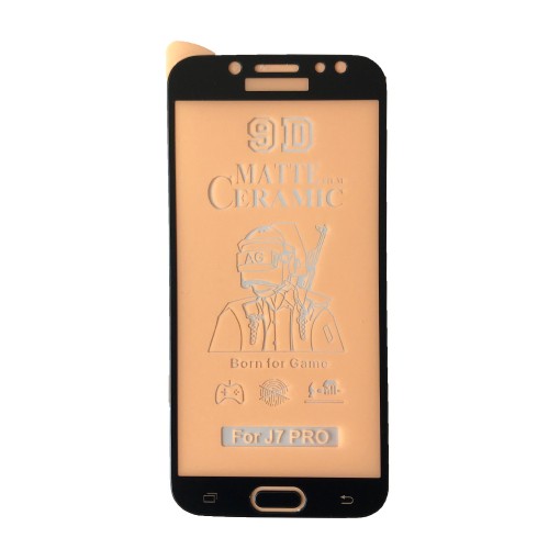 Гнучке скло Ceramic MATT для Samsung J7 2017 J730 матове з чорною рамкою-0