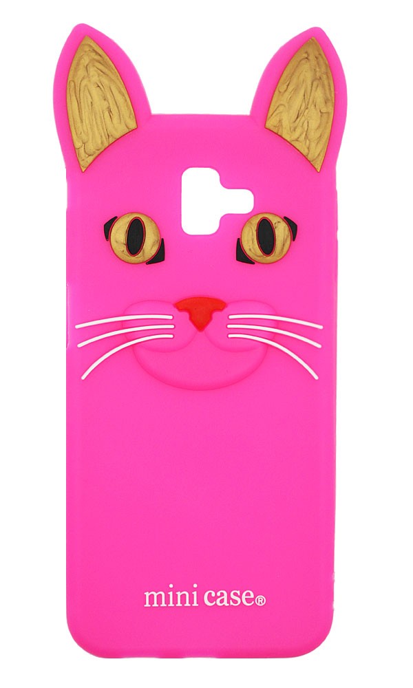 Накладка  Cat 3D для Samsung J8 (2018)/A6 Plus (Рожева)-0