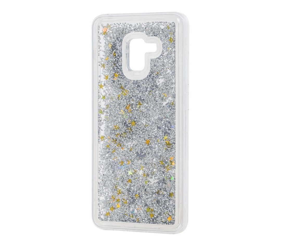 Накладка KMT для Samsung A8 Plus "Золоті зірочки і срібний пісок"-0