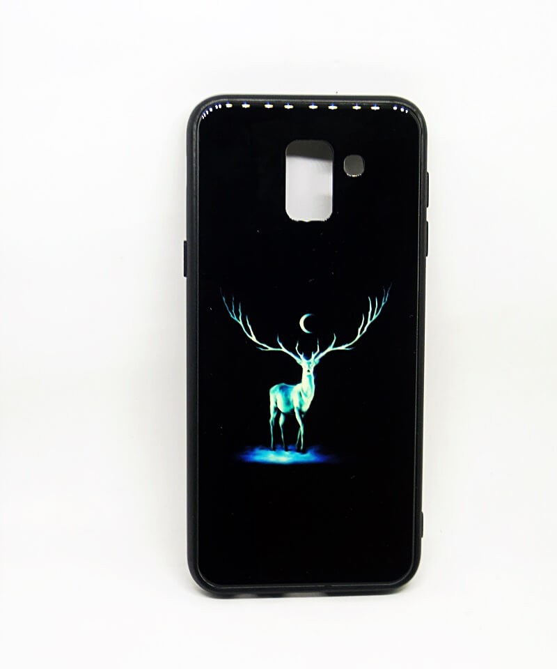 Накладка LUMINOUS GLASS для  Samsung A8 Plus (2018)/A730 (Deer)-0
