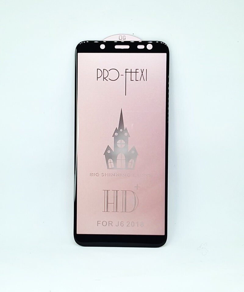 Захисне скло Flexi HD+ для Samsung J6 2018 (Чорне)-0
