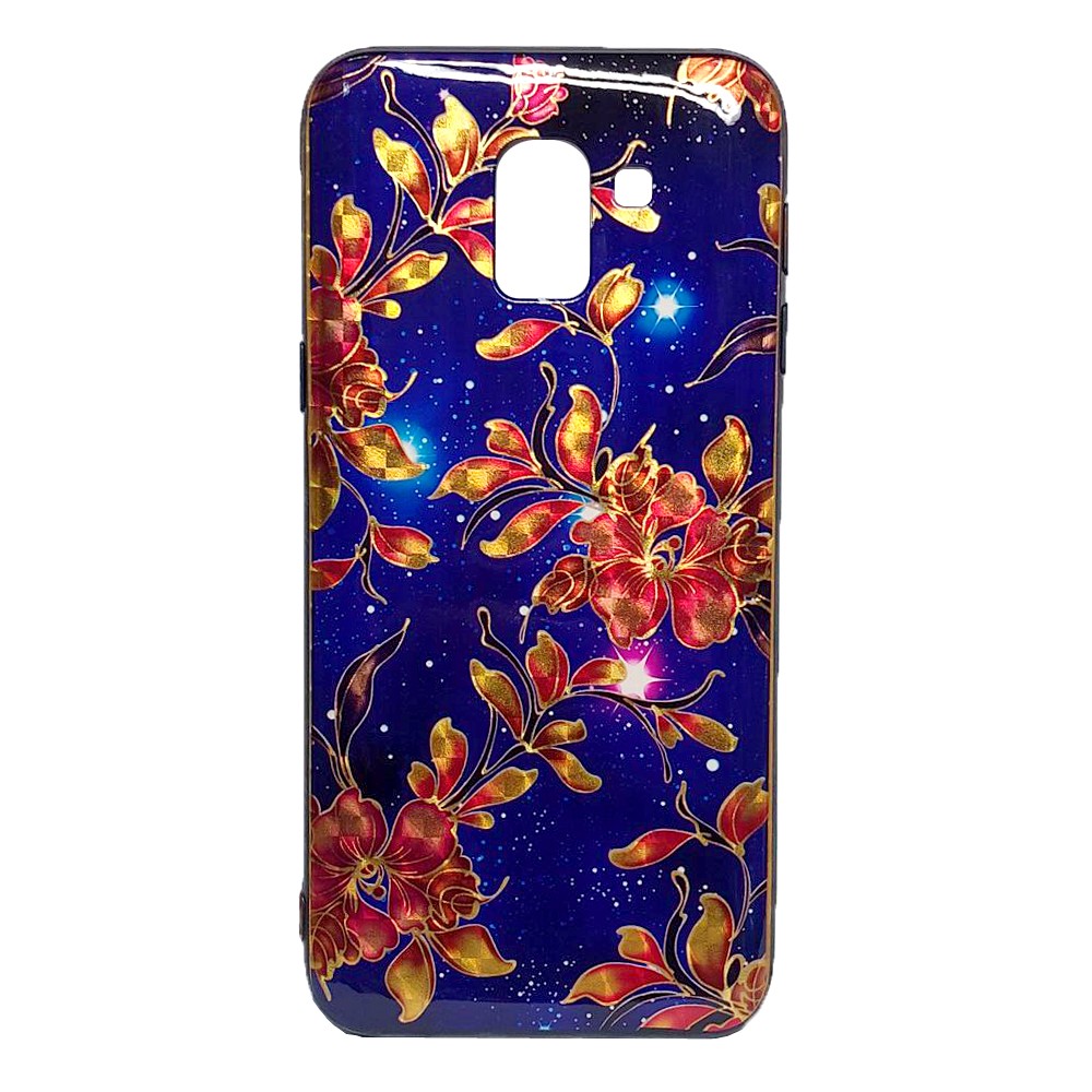 Накладка ART  для Samsung J6  Квіти на синьому-0