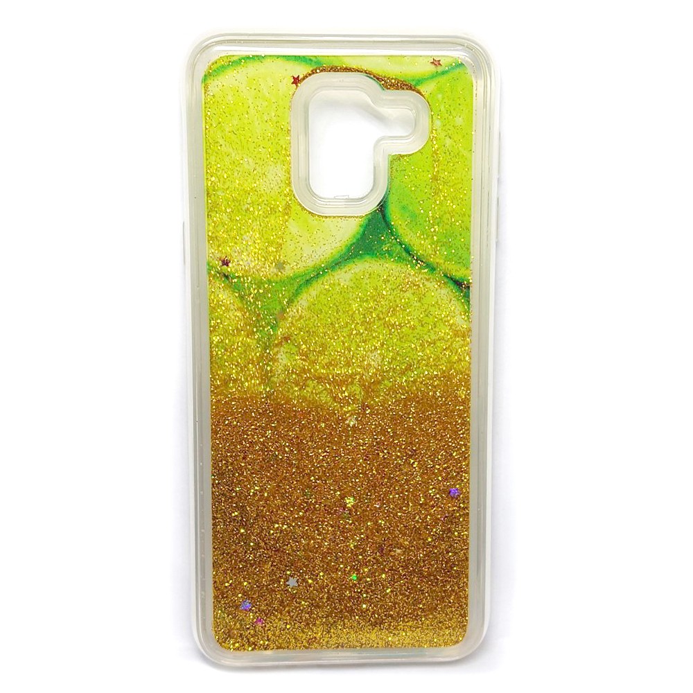 Накладка  WATERSTYLE для Samsung J6 Лайм (переливається)-0