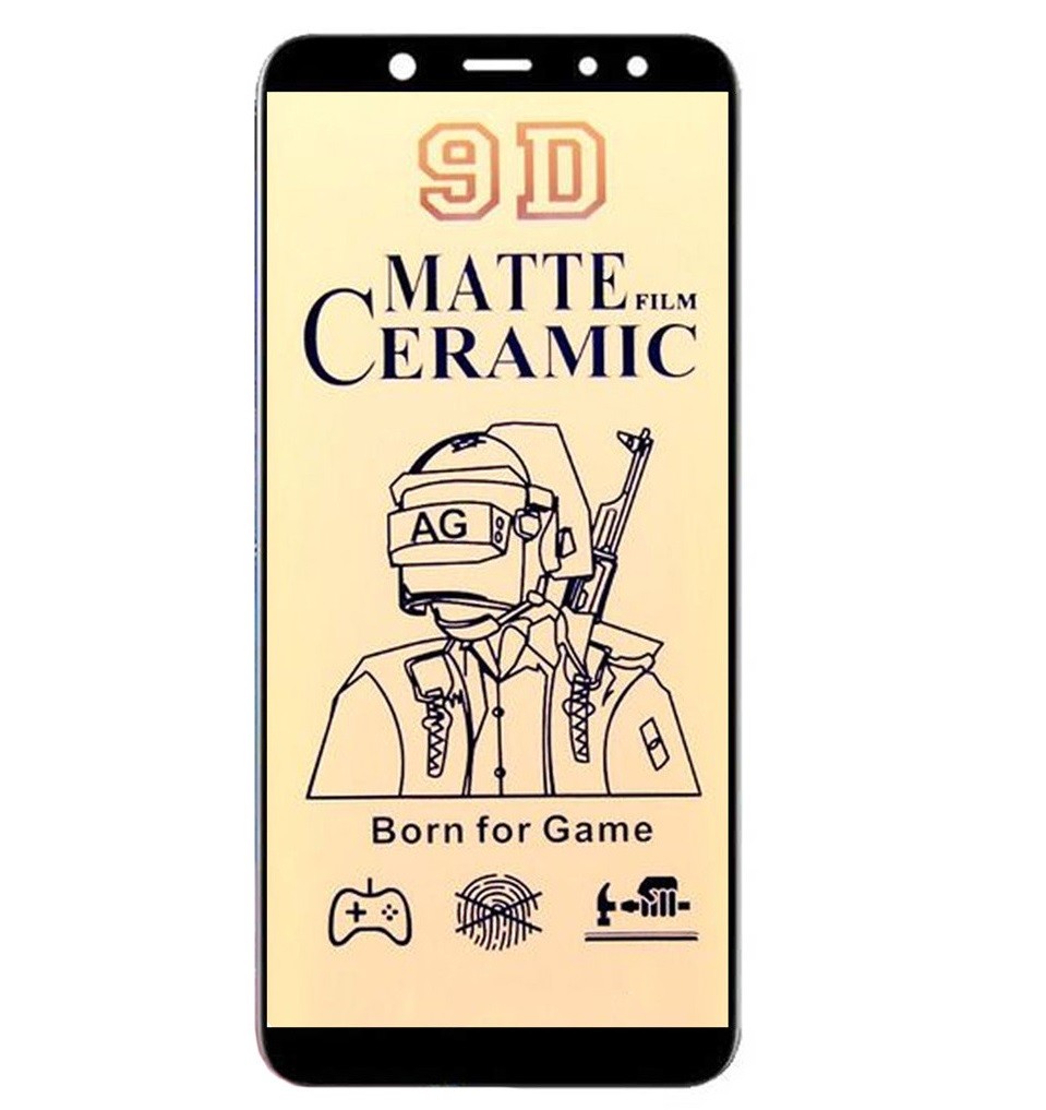 Гнучке скло Ceramic MATT для Samsung J6/A6 матове з чорною рамкою-0