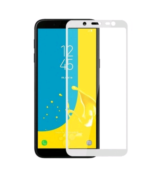 Захисне скло Cheap для Samsung J6 J600 з білою рамкою (контурна поклейка)-0