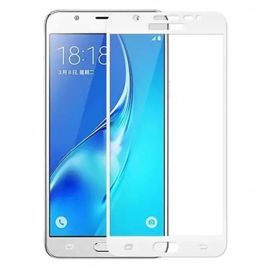 Захисне скло (NP) для Samsung J730/J7 (2017) біла рамка-0