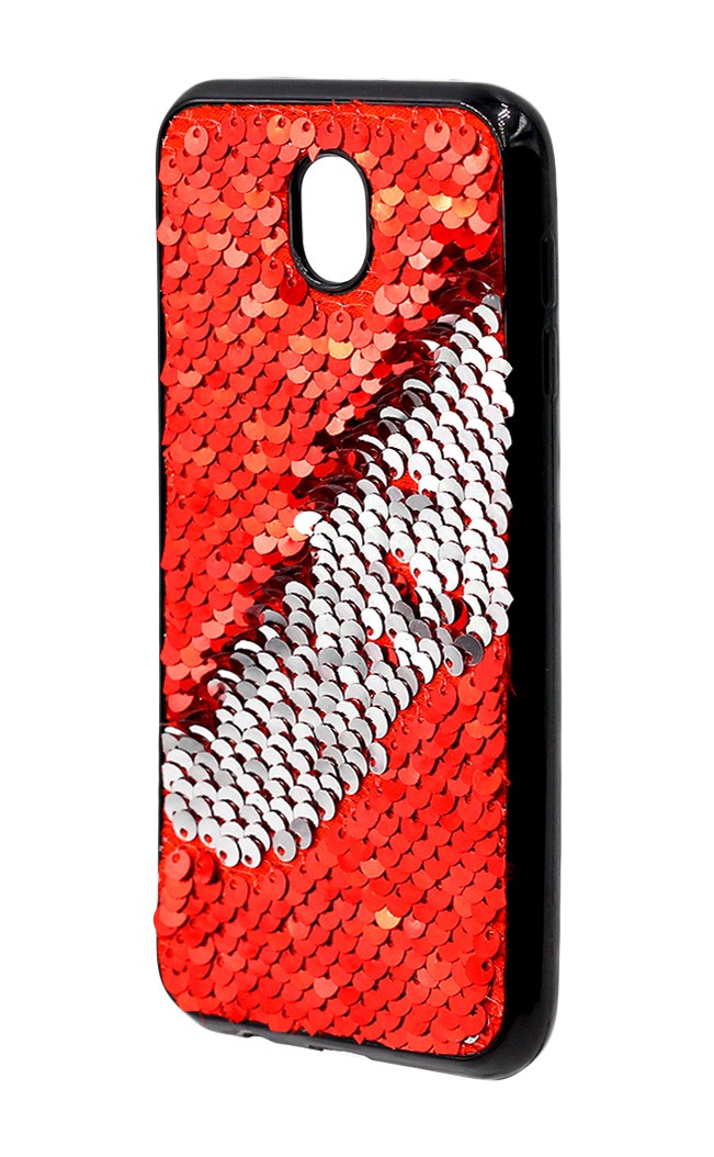 Накладка Sequins для Samsung J5 (2017) J530 червона-3