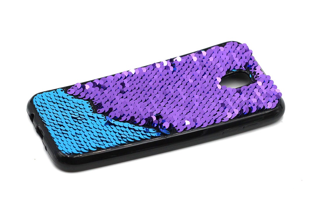 Накладка Sequins для Samsung J3 (2017) J330 синя-1