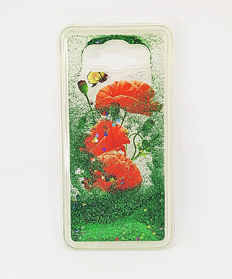 Накладка WATERSTYLE для Samsung J7 (2016) J710 "Маки" (переливається)-0