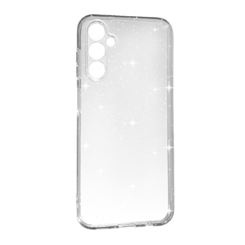 Накладка Molan Cano Glossy Jelly для Samsung A57  прозора з блискітками-0