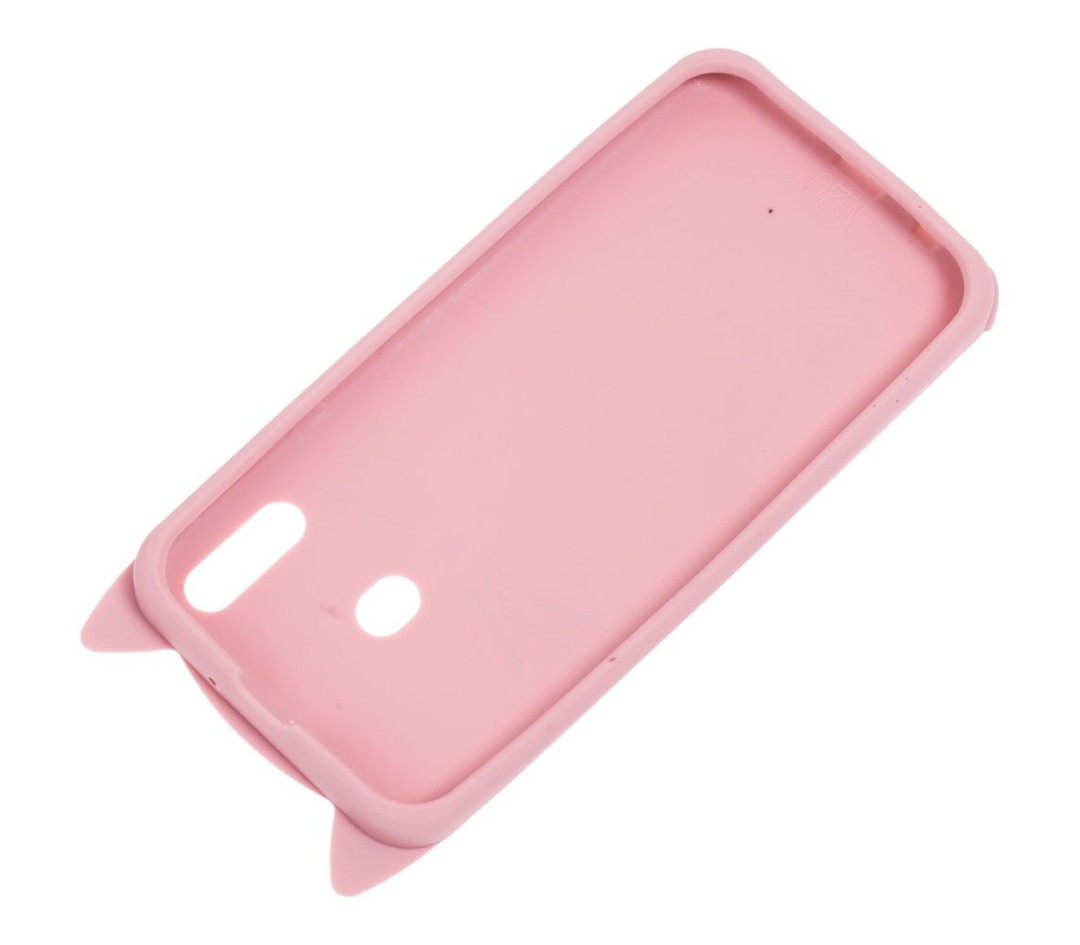 Накладка 3D Cat для Samsung M20 пудрова-2