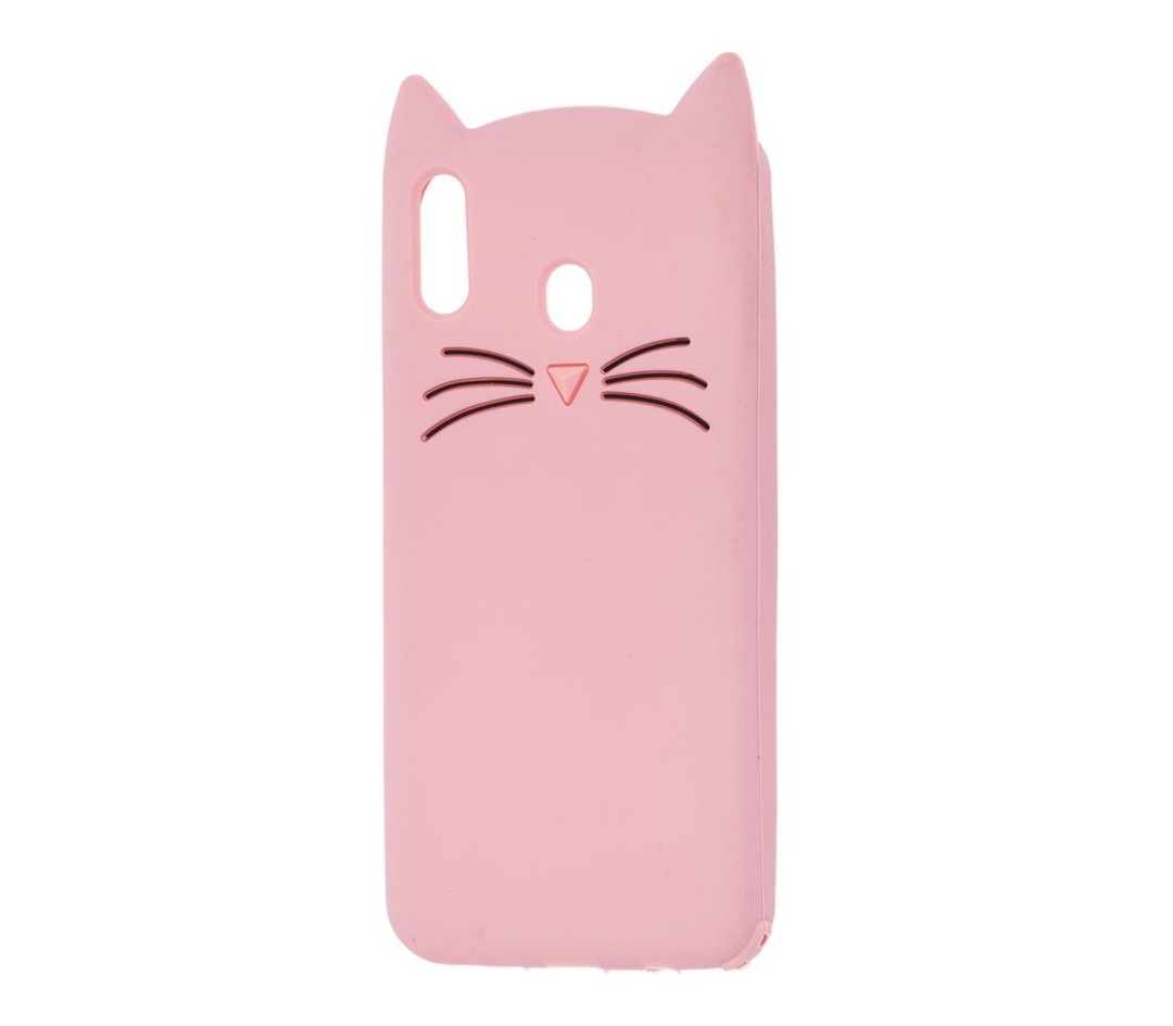 Накладка 3D Cat для Samsung M20 пудрова-0
