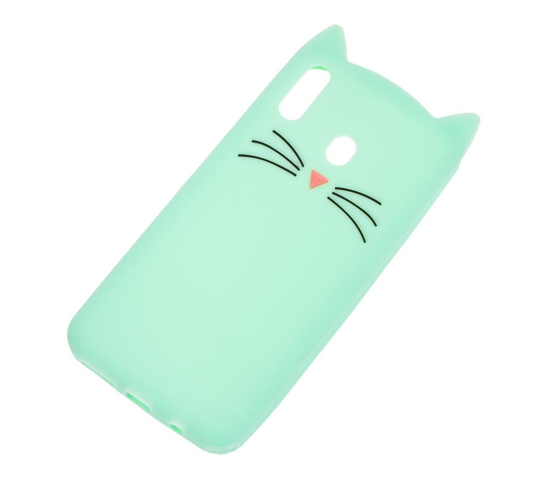 Накладка 3D Cat для Samsung M20 м`ятна-1