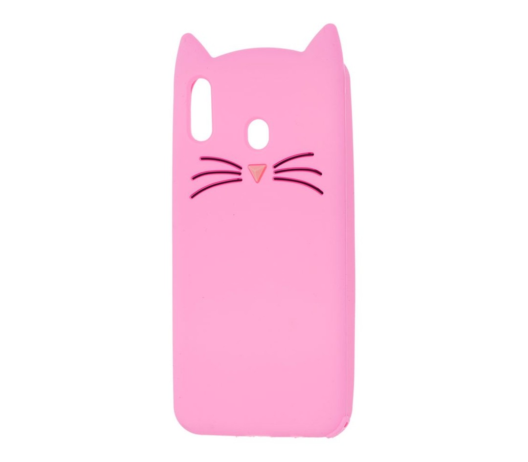 Накладка 3D Cat для Samsung M20 рожева-0