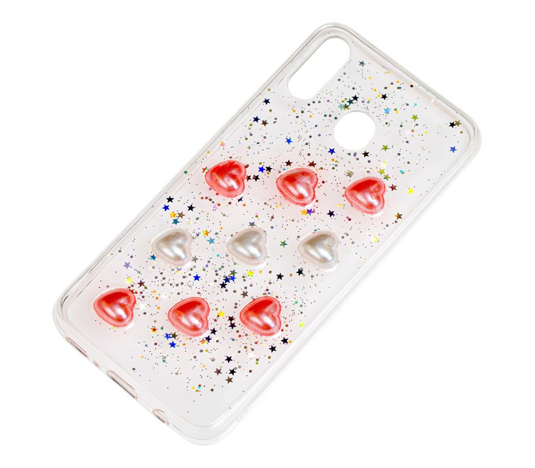Накладка TPU 3D для Samsung M20 (Сердця)-1