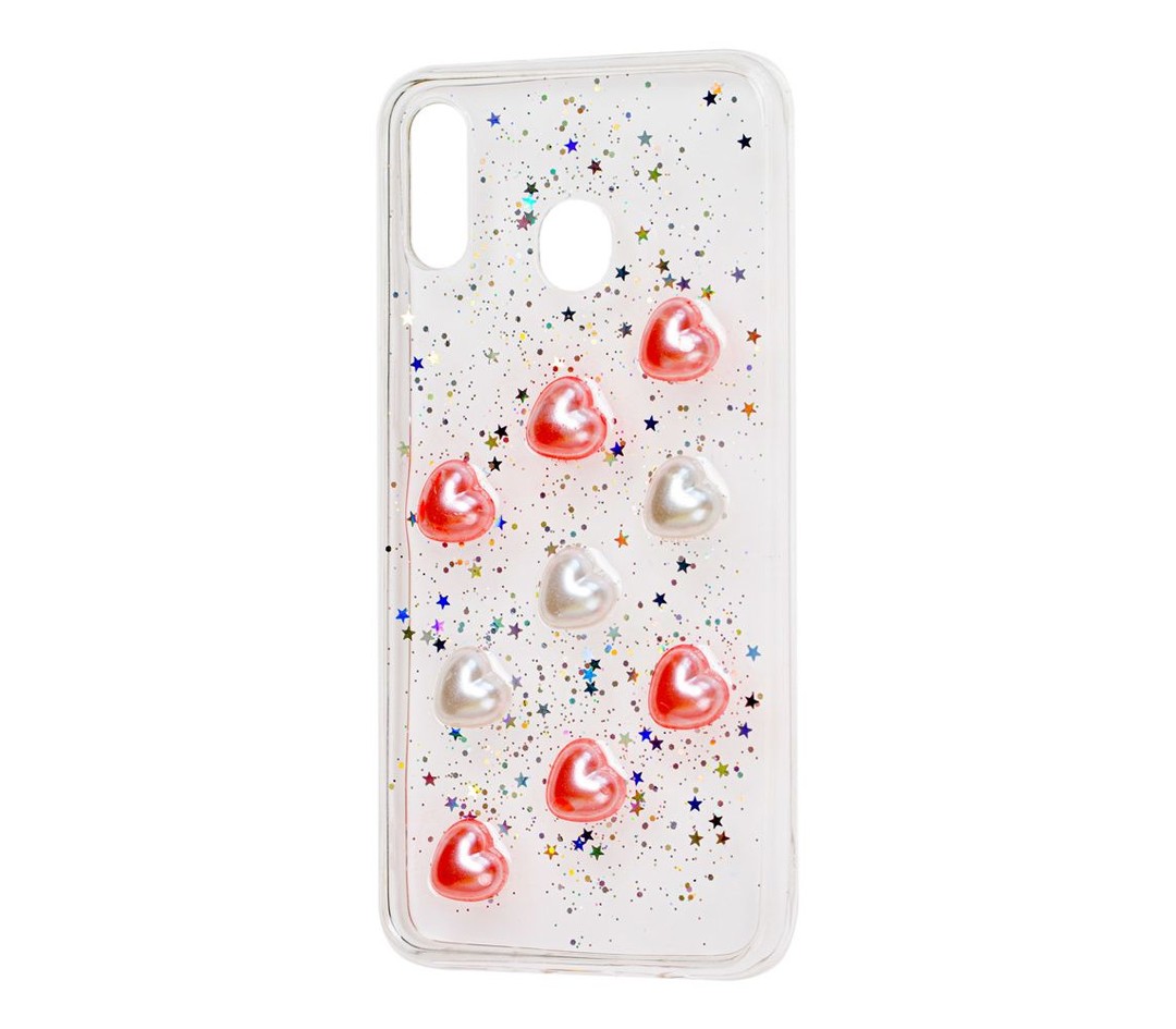Накладка TPU 3D для Samsung M20 (Сердця)-0