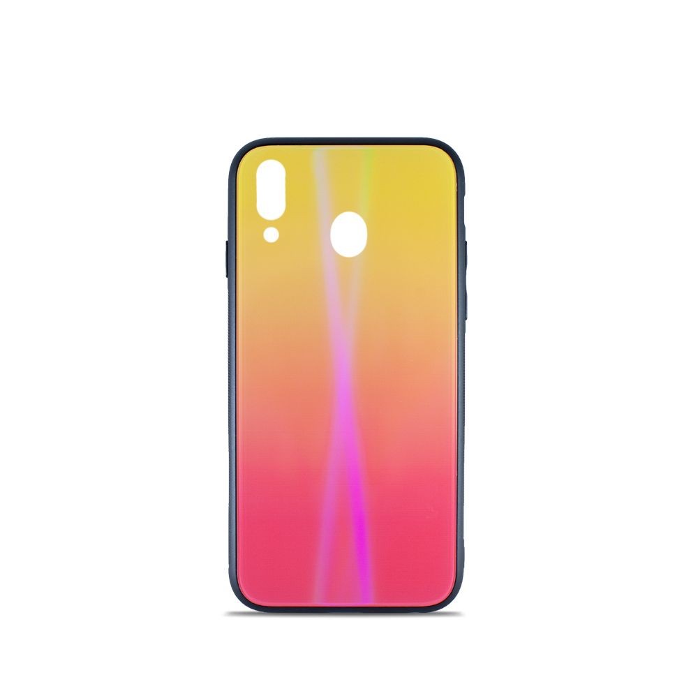 Накладка Glass Case Gradient для Samsung M20  (Sunset Red)-0