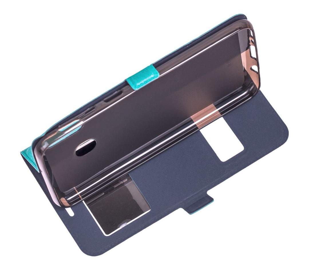 Книжка ROCK для Samsung M20 / M205F (2 вікна) бірюзова-2