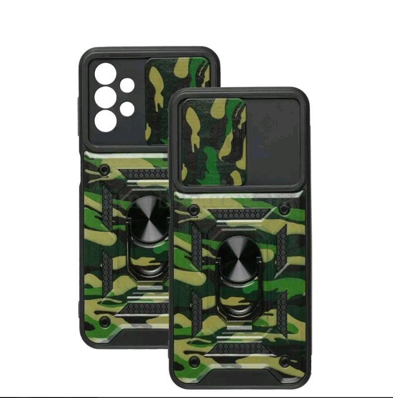 Накладка Camshield Serge Ring Camo для Samsung A73 Камуфляж, зелений-0