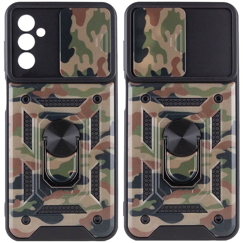 Накладка Camshield Serge Ring Camo для Samsung M23 5G/M13 4G Камуфляж, коричневий-0