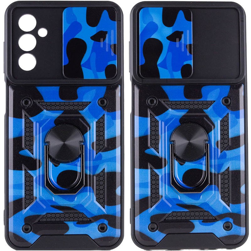 Накладка Camshield Serge Ring Camo для Samsung M23 5G/M13 4G Камуфляж, синій-0