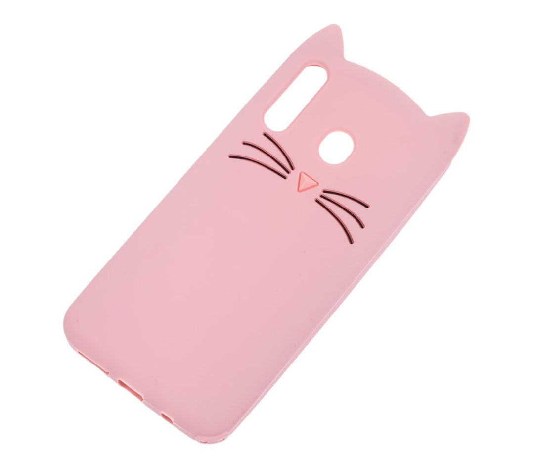Накладка 3D Cat для Samsung M30 пудрова-1