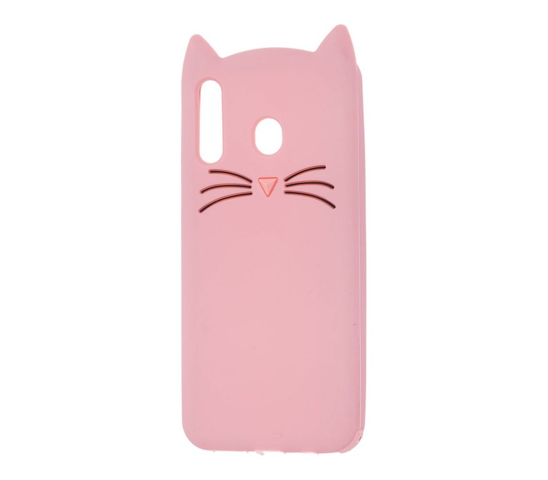 Накладка 3D Cat для Samsung M30 пудрова-0